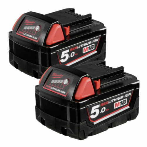 Milwaukee 2 BATTERIE ORIGINALI 18V 5.0AH M18B5 , LITIO , NUOVE